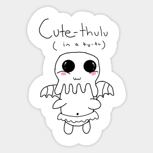 G33ktastic! - Ari (cute cthulhu) Sticker